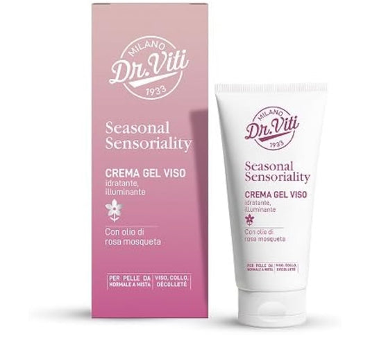 DR. VITI SEASONAL SENSORIALITY FACE GEL CREAM 50 ML LIGHT MOISTURING WITH ROSE OIL MOSQUETA SKIN FROM NORMAL TO MIXED TUBE