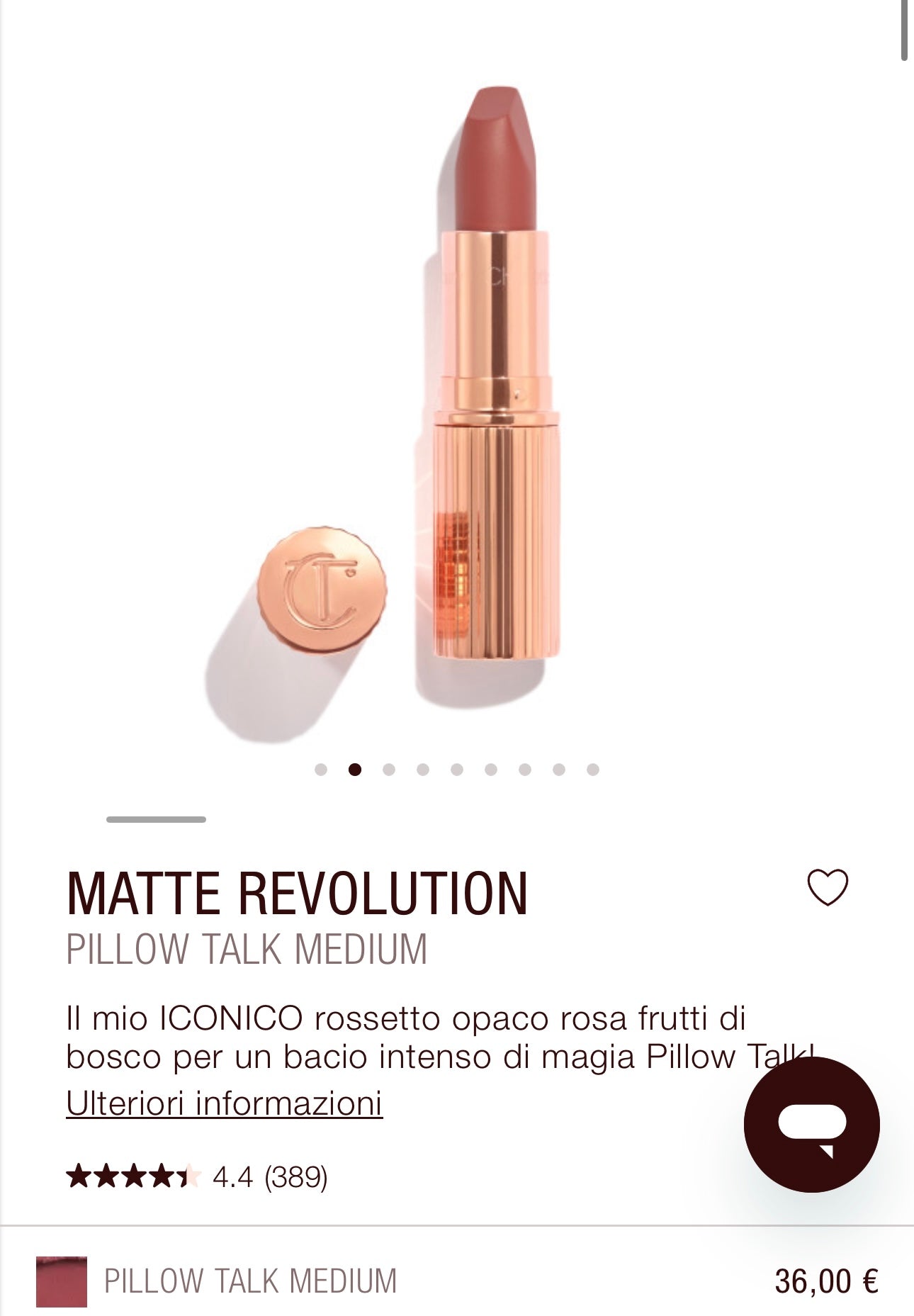 MATTE REVOLUTION
PILLOW TALK MEDIUM
Il mio ICONICO rossetto opaco rosa frutti di bosco per un bacio intenso di magia Pillow Talki