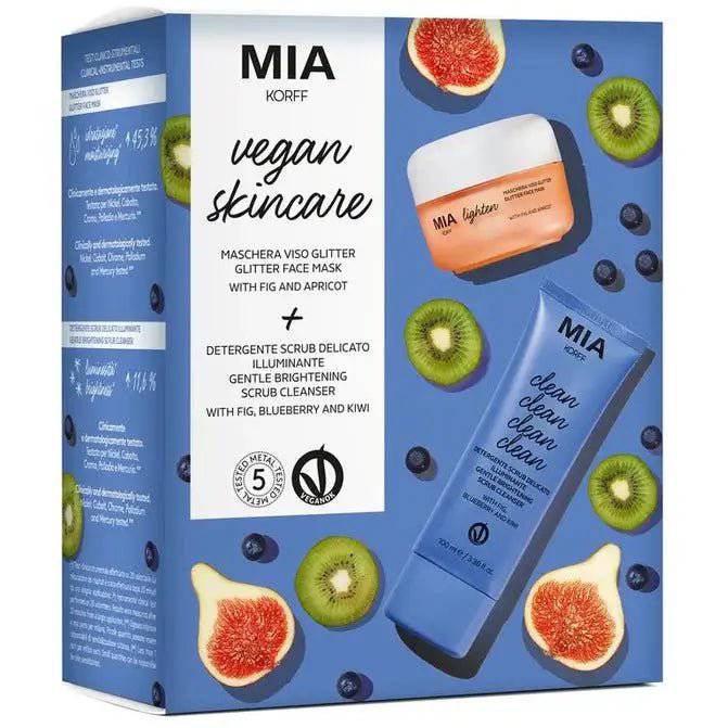 Korff Vegan Skincare Maschera Viso Glitter + Detergente Scrub Delicato
