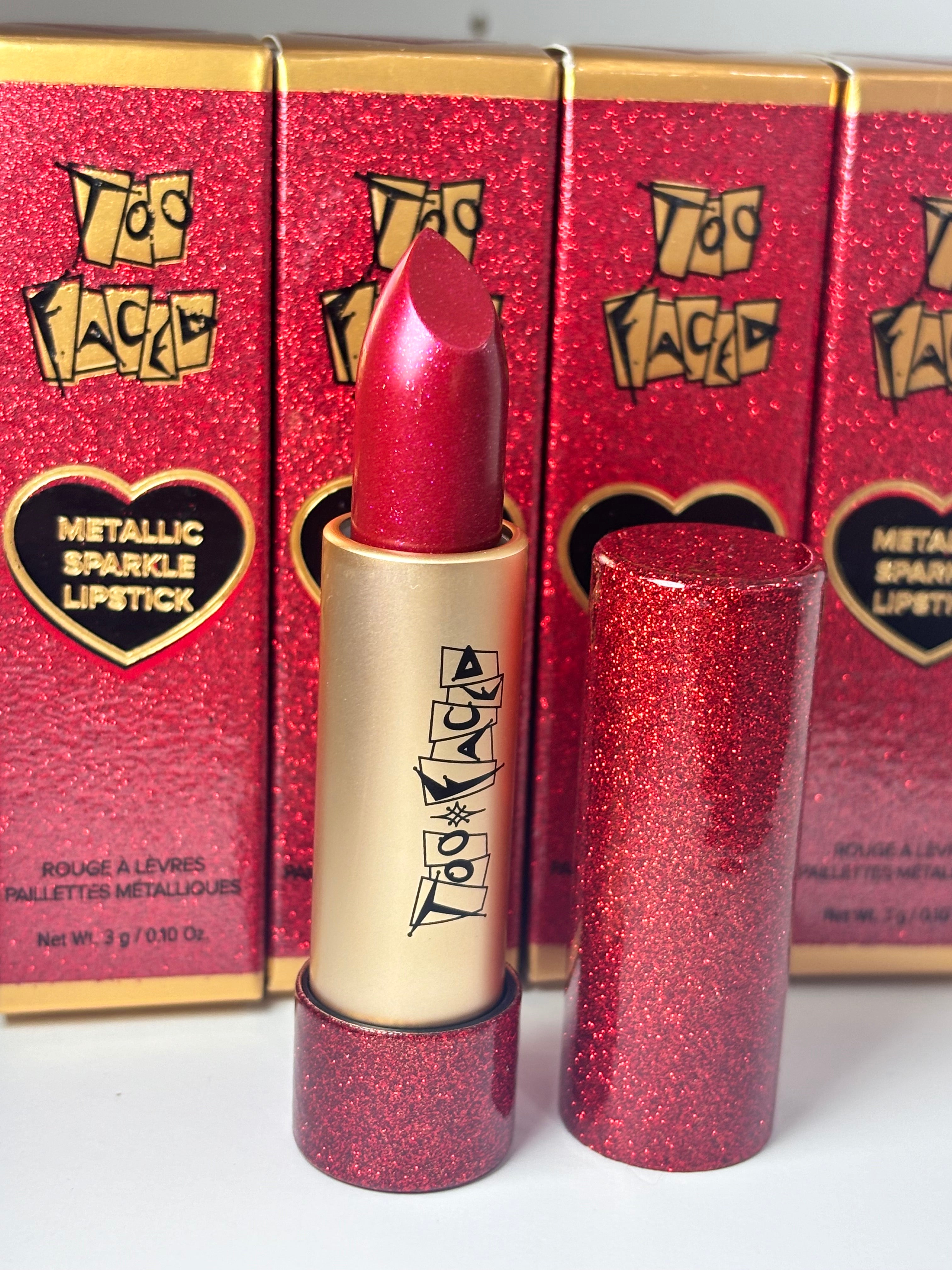 Metallic sparkle lipstick