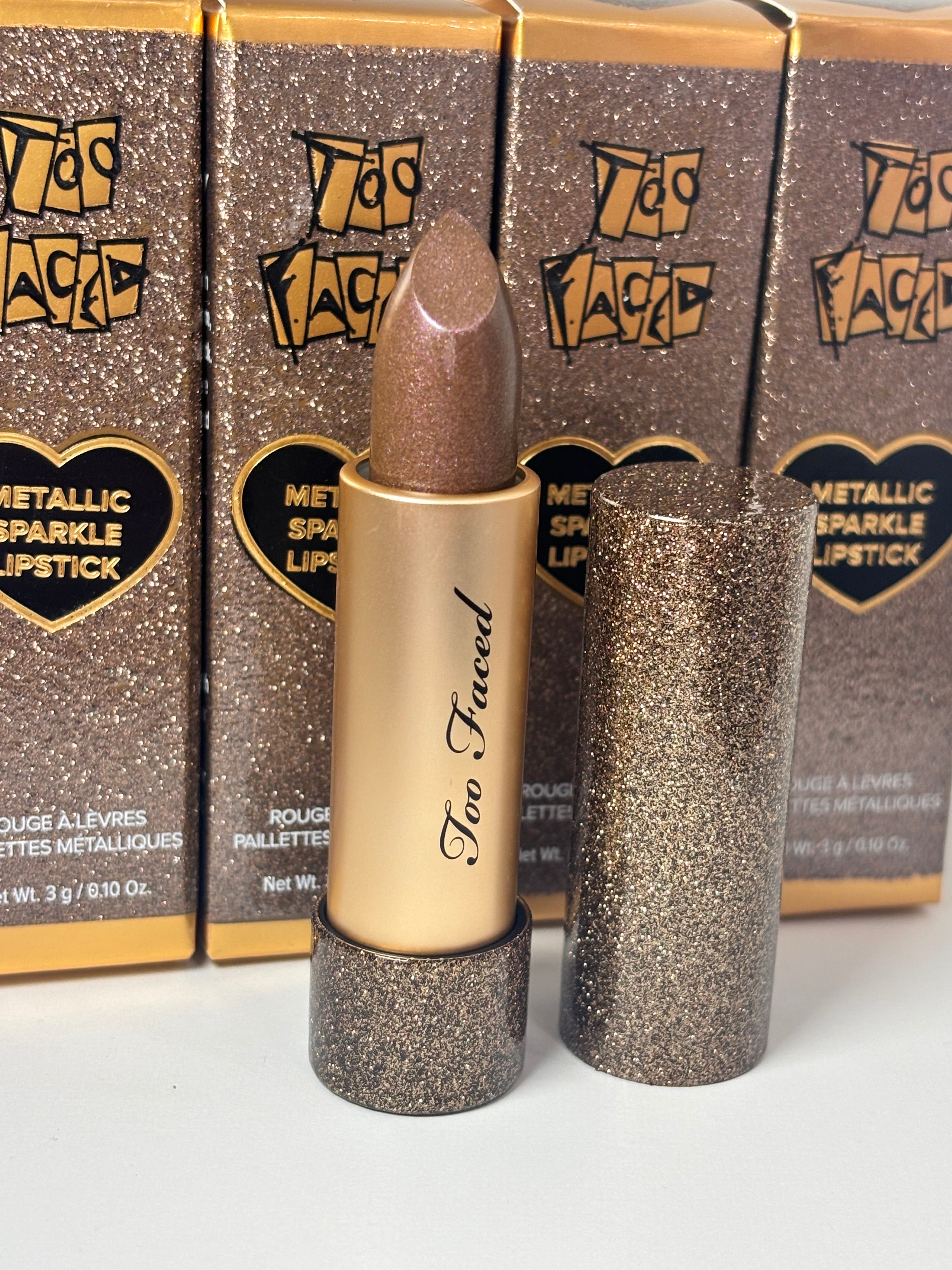Metallic sparkle lipstick
