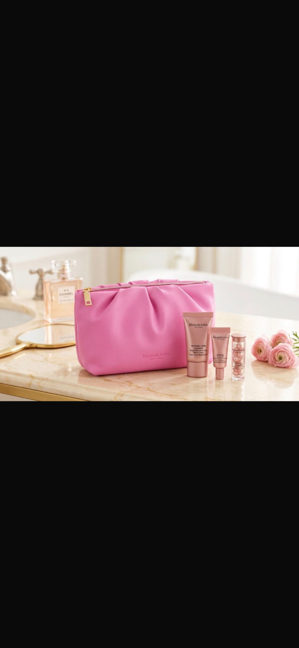 Cofanetto ELIZABETH ARDEN crema-acqua rigenerante viso 15ml + crema contorno occhi 5ml + capsule con ceramidi attivi + pochette