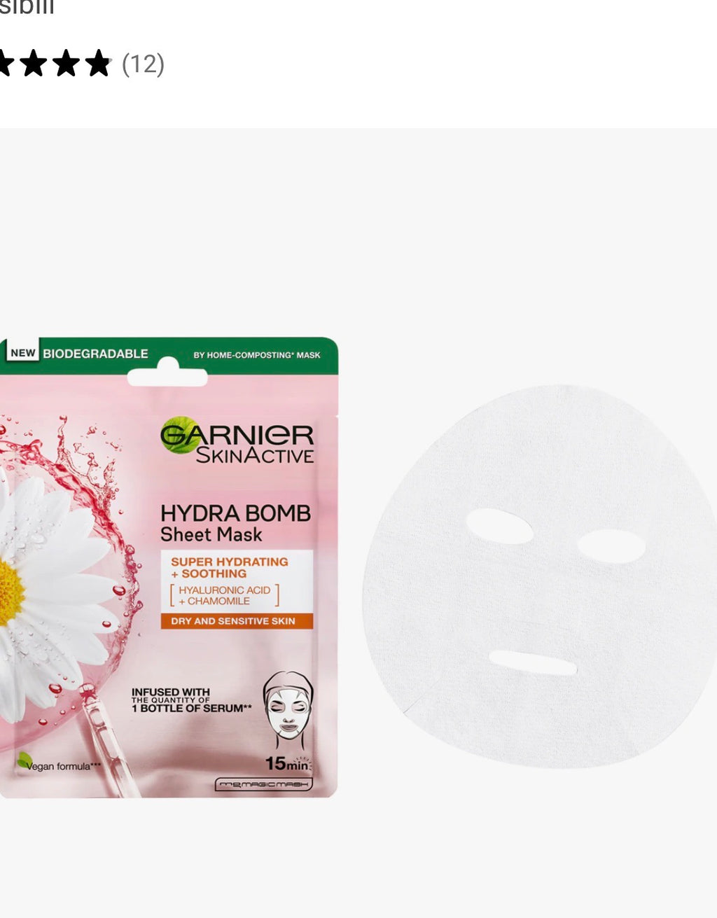 Garnier
Textil Masks Hydra Bomb
maschera calmante in tessuto ultra idratante per pelli secche e sensibili