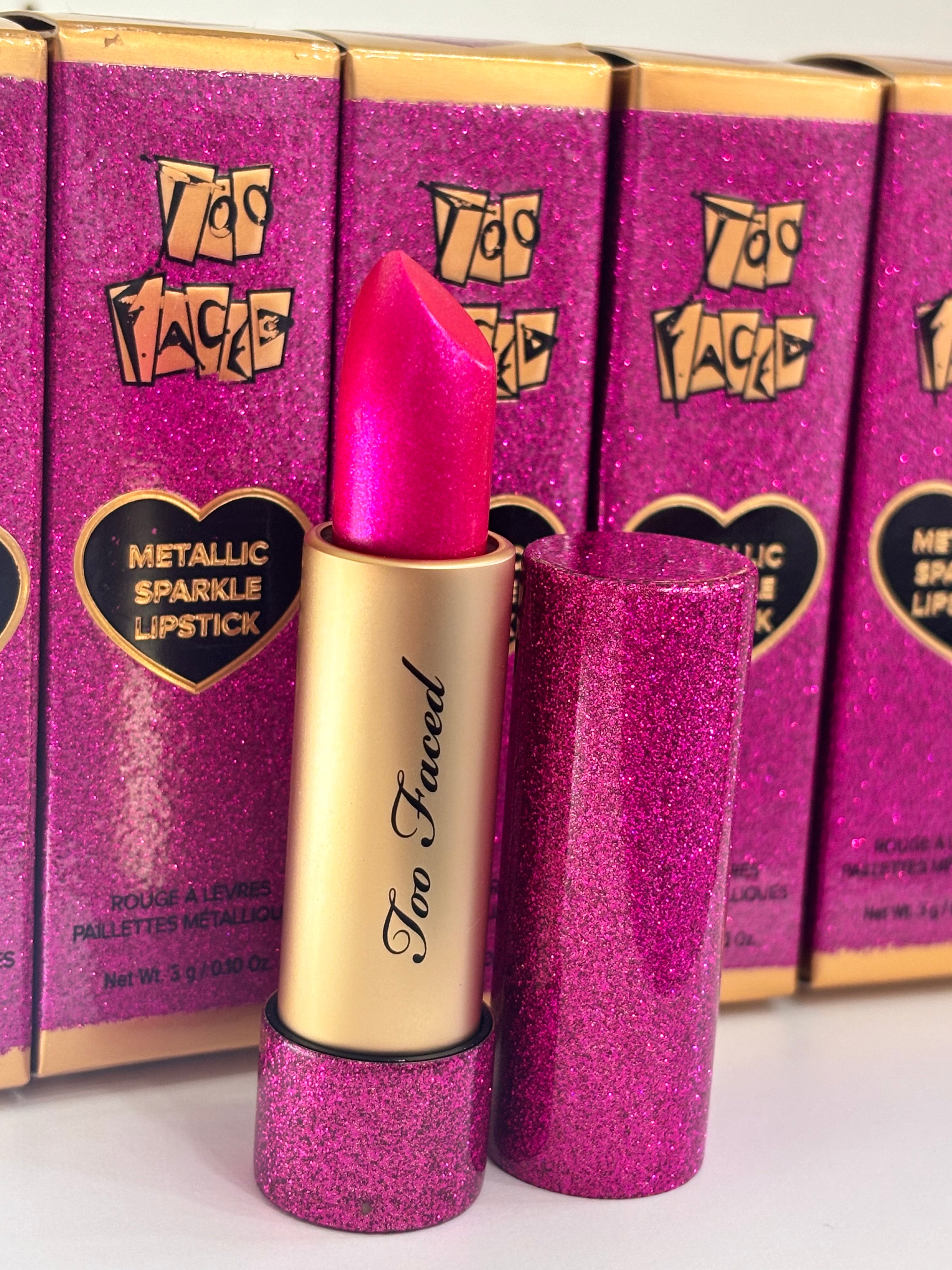 Metallic sparkle lipstick