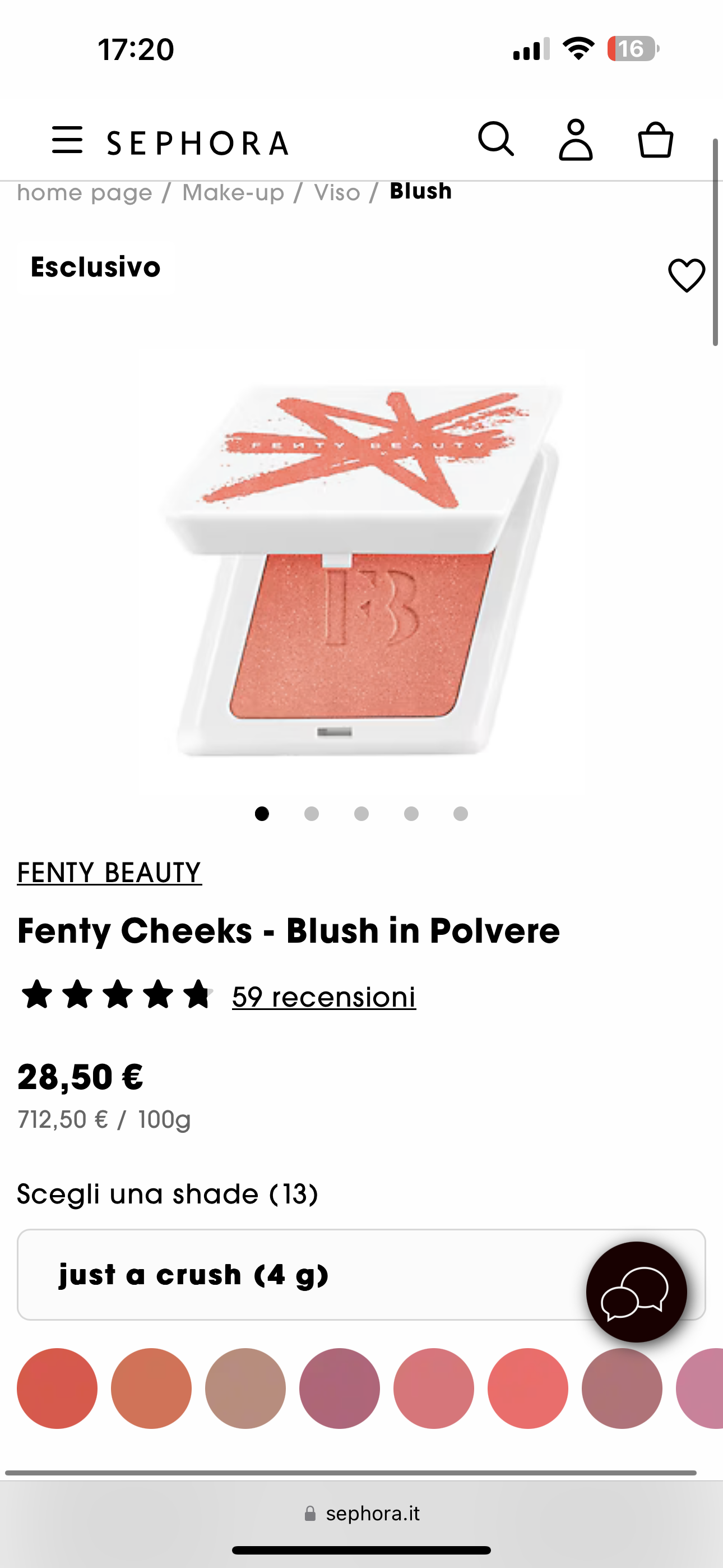 Fenty Cheeks - Blush in Polvere (senza scatolo )