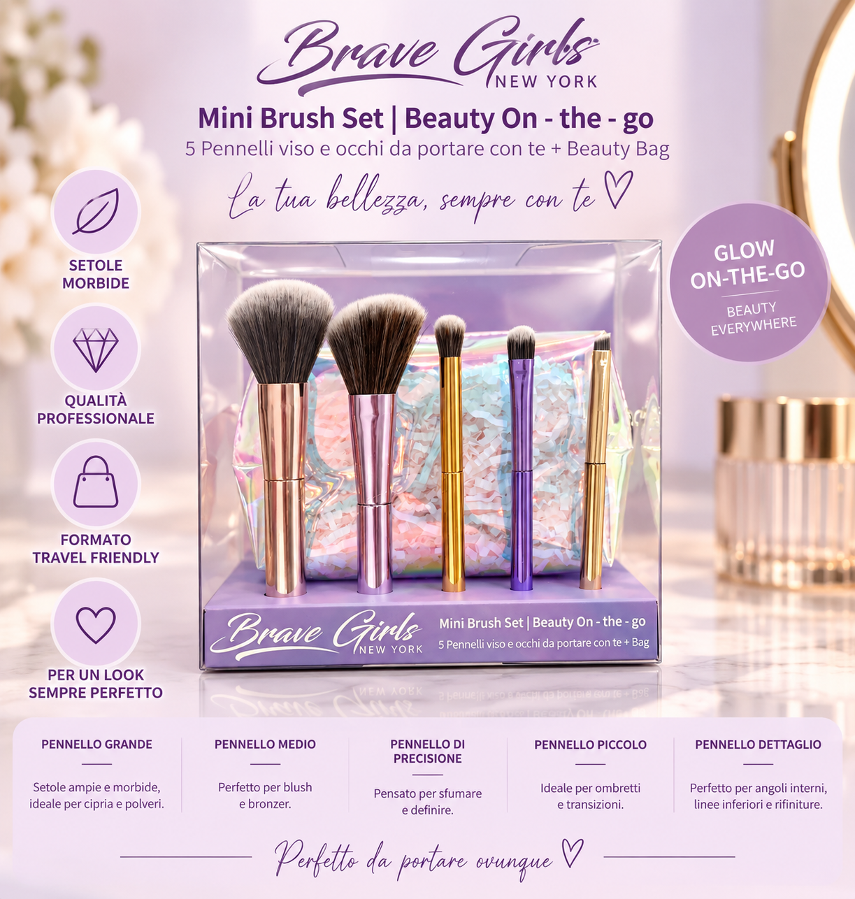 ✨ Mini Brush Set – Beauty On-The-Go | Brave Girls New York