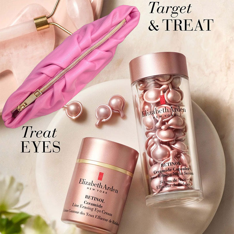Cofanetto ELIZABETH ARDEN crema-acqua rigenerante viso 15ml + crema contorno occhi 5ml + capsule con ceramidi attivi + pochette