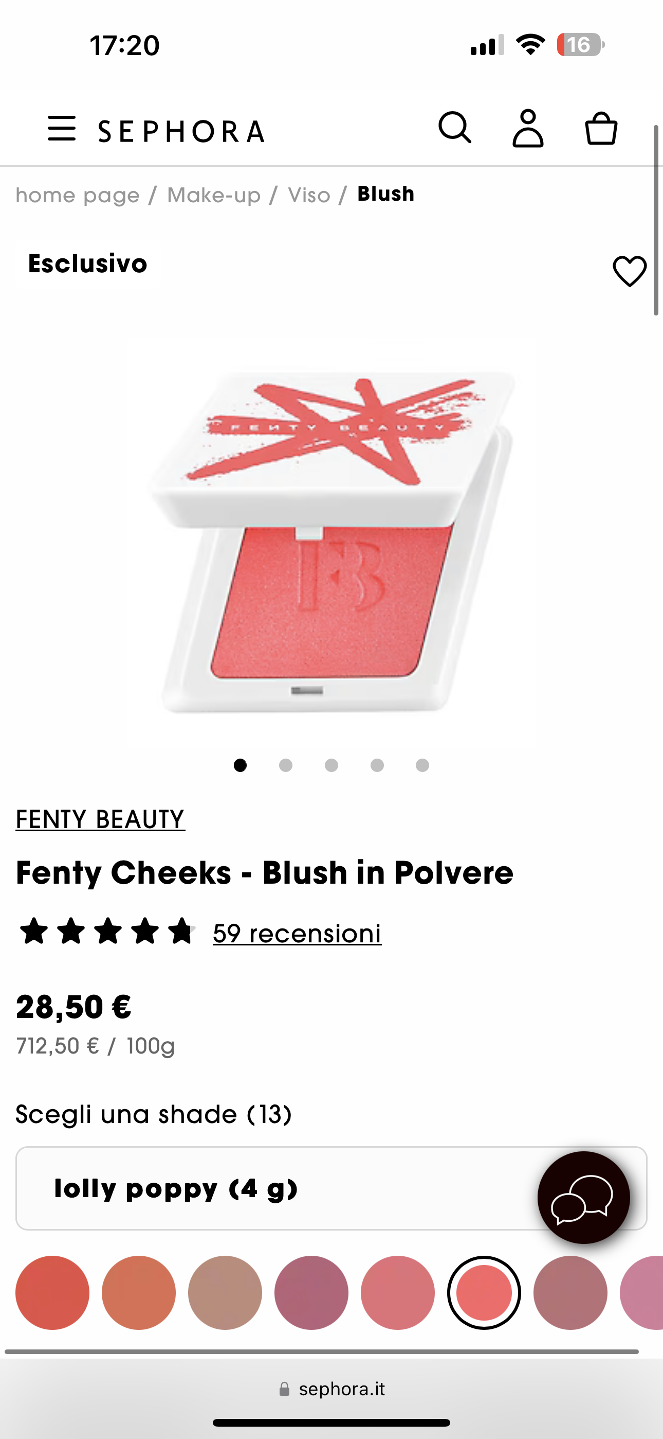 Fenty Cheeks - Blush in Polvere (senza scatolo )