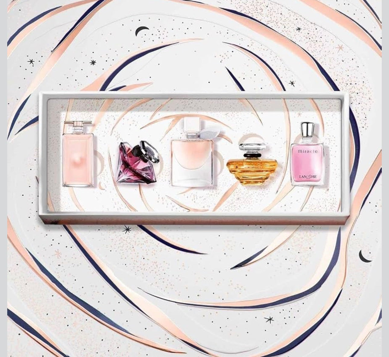 Lancôme
Lancome Miniature Collection 2023 Set regalo (contiene 4 ml La Vie Est Belle, 5 ml idolo, 7,5 ml Tresor, La Nuit Tresor e Miracle)