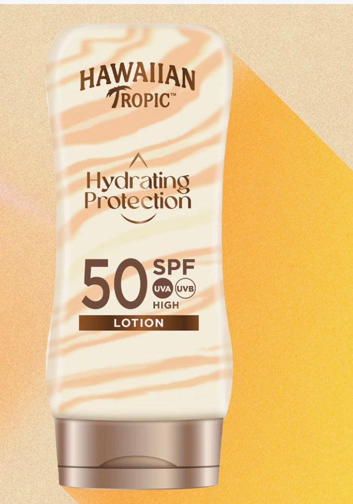 Hawaiian Tropic
Hydrating Protection Lotion
crema abbronzante corpo SPF 50