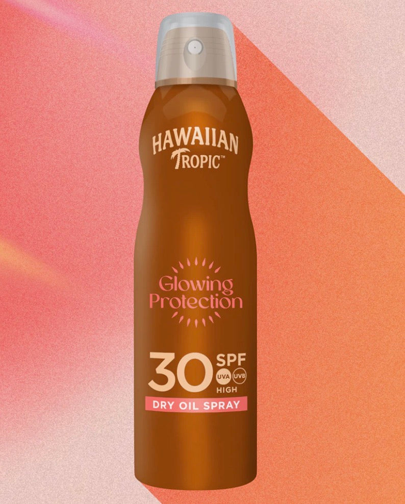 Hawaiian Tropic
Glowing Protection Dry Oil Spray
olio abbronzante secco in spray SPF 30