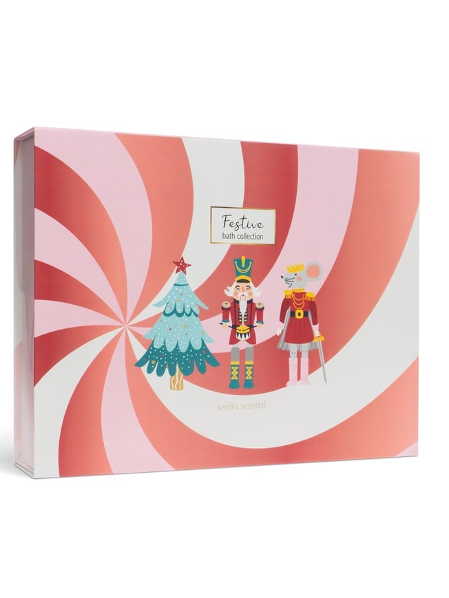 Set cosmetico natalizio: gel doccia (180 ml), candela (6x5 cm), crema corpo (120 ml)