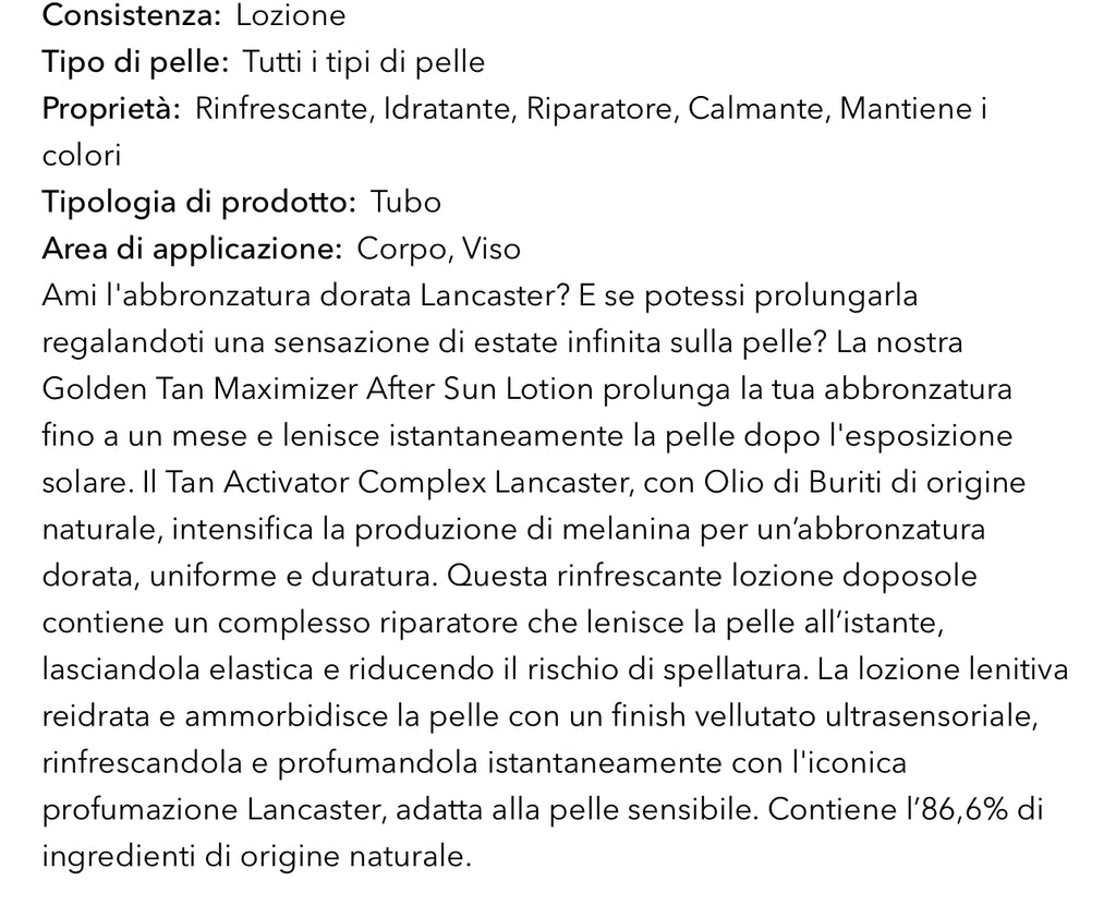 Latte Effetto Comfort SPF50 400ml