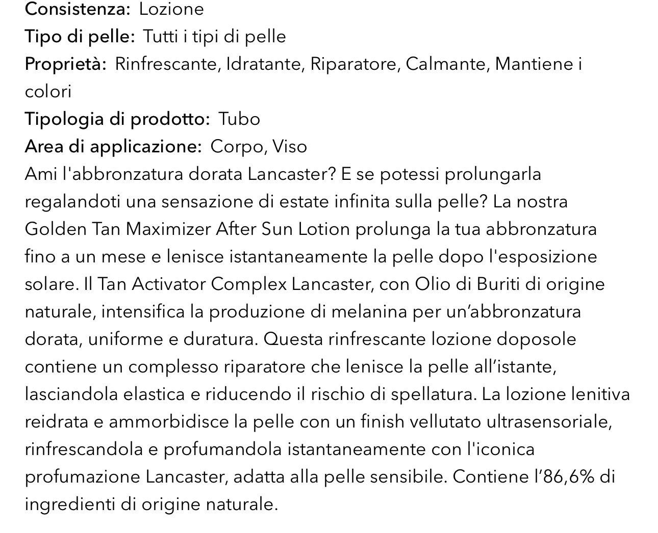 Latte Effetto Comfort SPF50 400ml