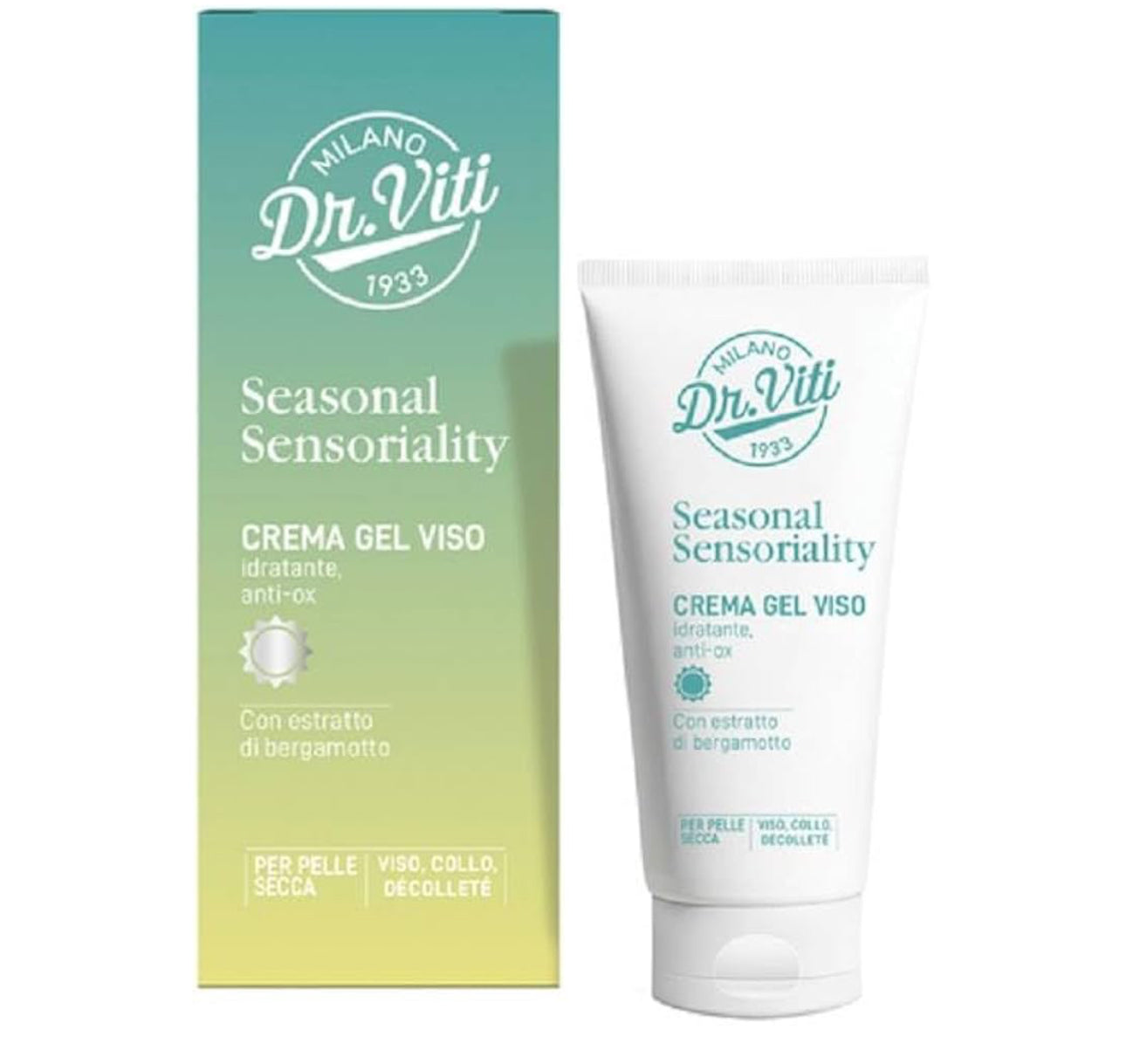 DR. VITI Seasonal Sensory Face Gel Cream 50 ml Moisturising Anti-Ox with Bergamot Extract Dry Skin Tube