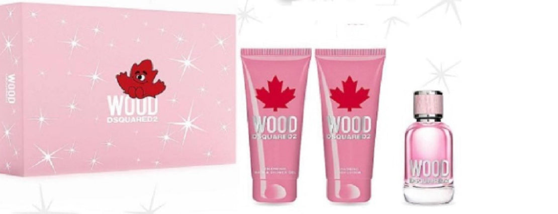 DSQUARED WOOD FEMME COFFRET EDT 50 ML+B/L 100 ML+S/G 100 ML