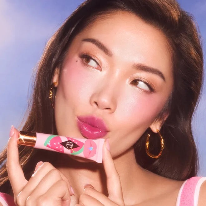 Olio labbra rosa che cambia colore in base al PH con fragranza al cocomero.
