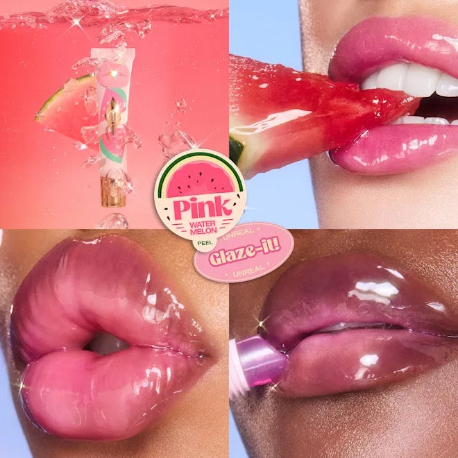 Olio labbra rosa che cambia colore in base al PH con fragranza al cocomero.